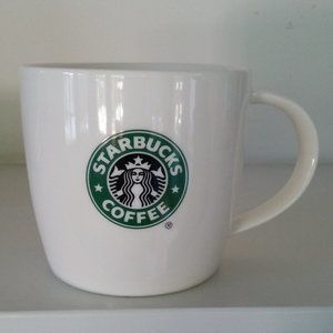 2008 STARBUCKS 12oz CLASSIC COFFEE MUG CUP, NEW BONE CHINA